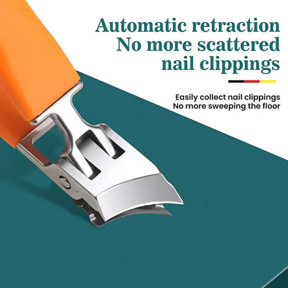 RoyaleGlow Wide Jaw Nail Clipper with Anti-Splash Design