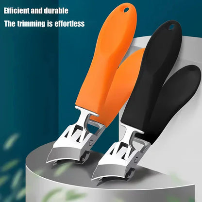 RoyaleGlow Wide Jaw Nail Clipper with Anti-Splash Design