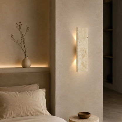 Rayvia Modern LED Indoor Concrete Wall Sconce with Strip Light & Dimmable Design