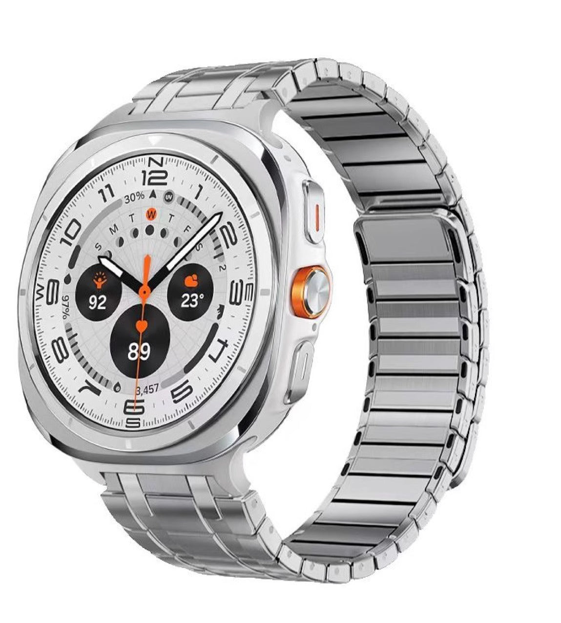 RoyaleGlow AP Frosted Stainless Steel Magnetic Band For Samsung Watch 7 Ultra