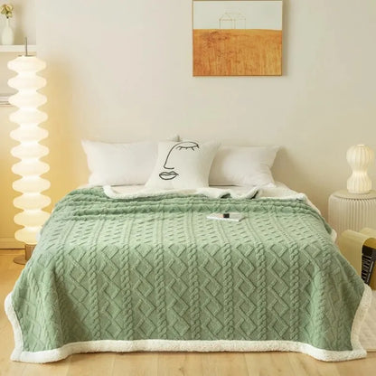 A Tapestry Blanket Tafurong Blanket Lamb Wool Blanket Thickened Warm Leisure Blanket Office Nap Blanket 0