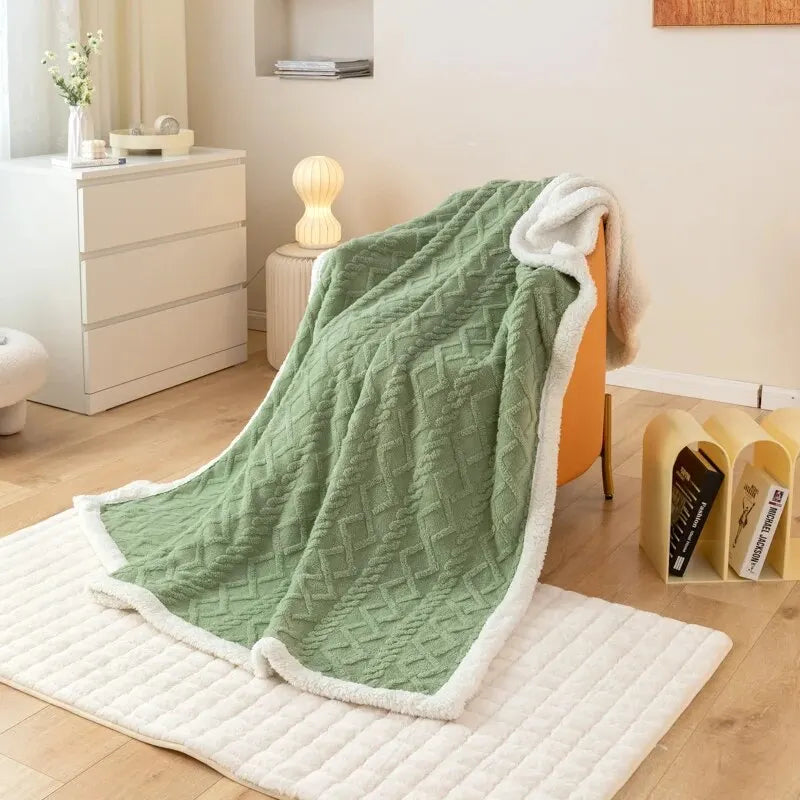 A Tapestry Blanket Tafurong Blanket Lamb Wool Blanket Thickened Warm Leisure Blanket Office Nap Blanket 3