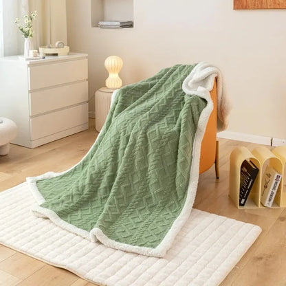 A Tapestry Blanket Tafurong Blanket Lamb Wool Blanket Thickened Warm Leisure Blanket Office Nap Blanket 3