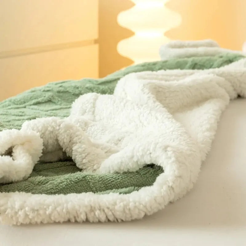 A Tapestry Blanket Tafurong Blanket Lamb Wool Blanket Thickened Warm Leisure Blanket Office Nap Blanket 4