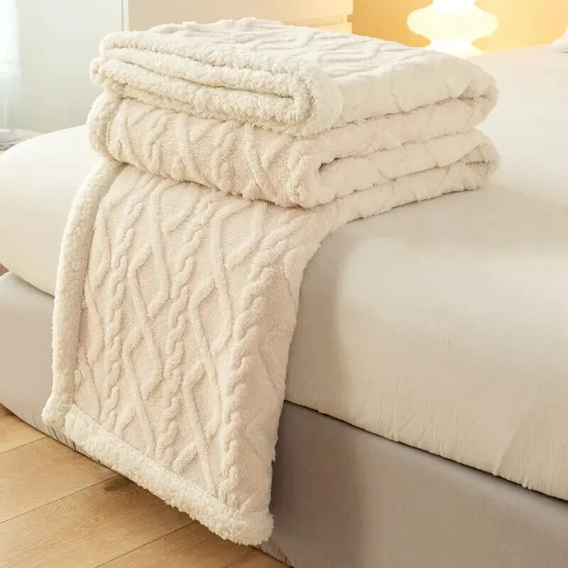 A Tapestry Blanket Tafurong Blanket Lamb Wool Blanket Thickened Warm Leisure Blanket Office Nap Blanket 6