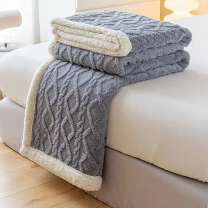 A Tapestry Blanket Tafurong Blanket Lamb Wool Blanket Thickened Warm Leisure Blanket Office Nap Blanket 8