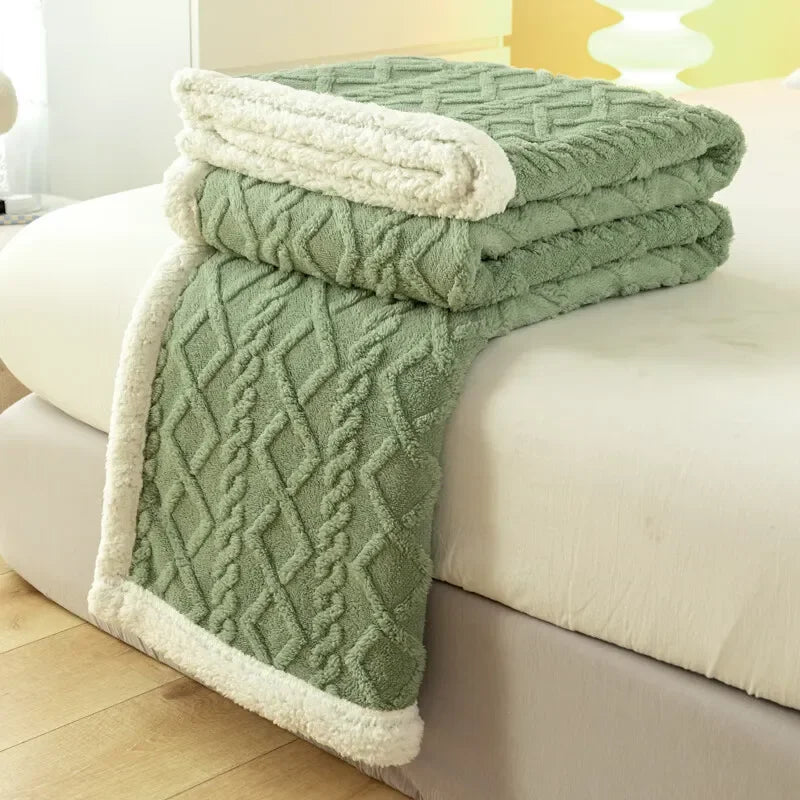 A Tapestry Blanket Tafurong Blanket Lamb Wool Blanket Thickened Warm Leisure Blanket Office Nap Blanket 9