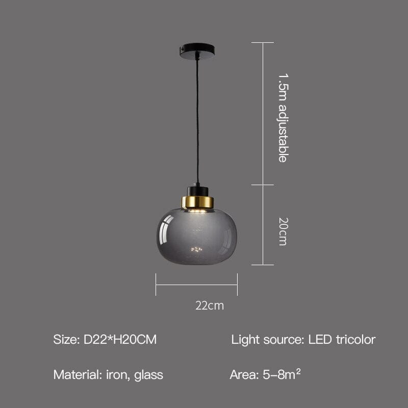 RoyaleGlow Ashton Glass Pendant Lights for Retro Elegance