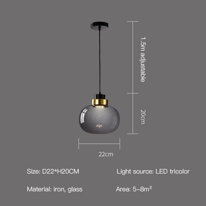 RoyaleGlow Ashton Glass Pendant Lights for Retro Elegance