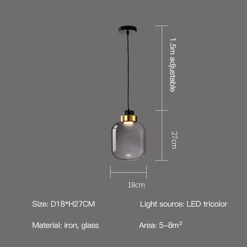 RoyaleGlow Ashton Glass Pendant Lights for Retro Elegance