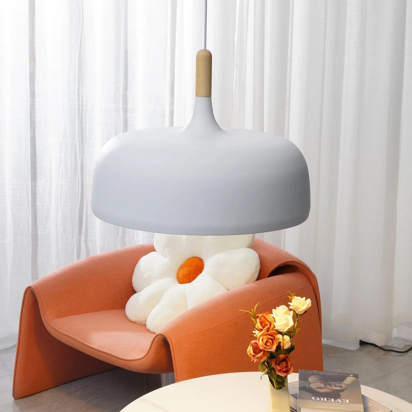 Royallure Pendant Light - Nordic Wood and Zinc Hanging Lights for Kitchen Lighting