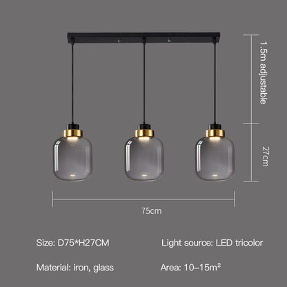 RoyaleGlow Ashton Glass Pendant Lights for Retro Elegance