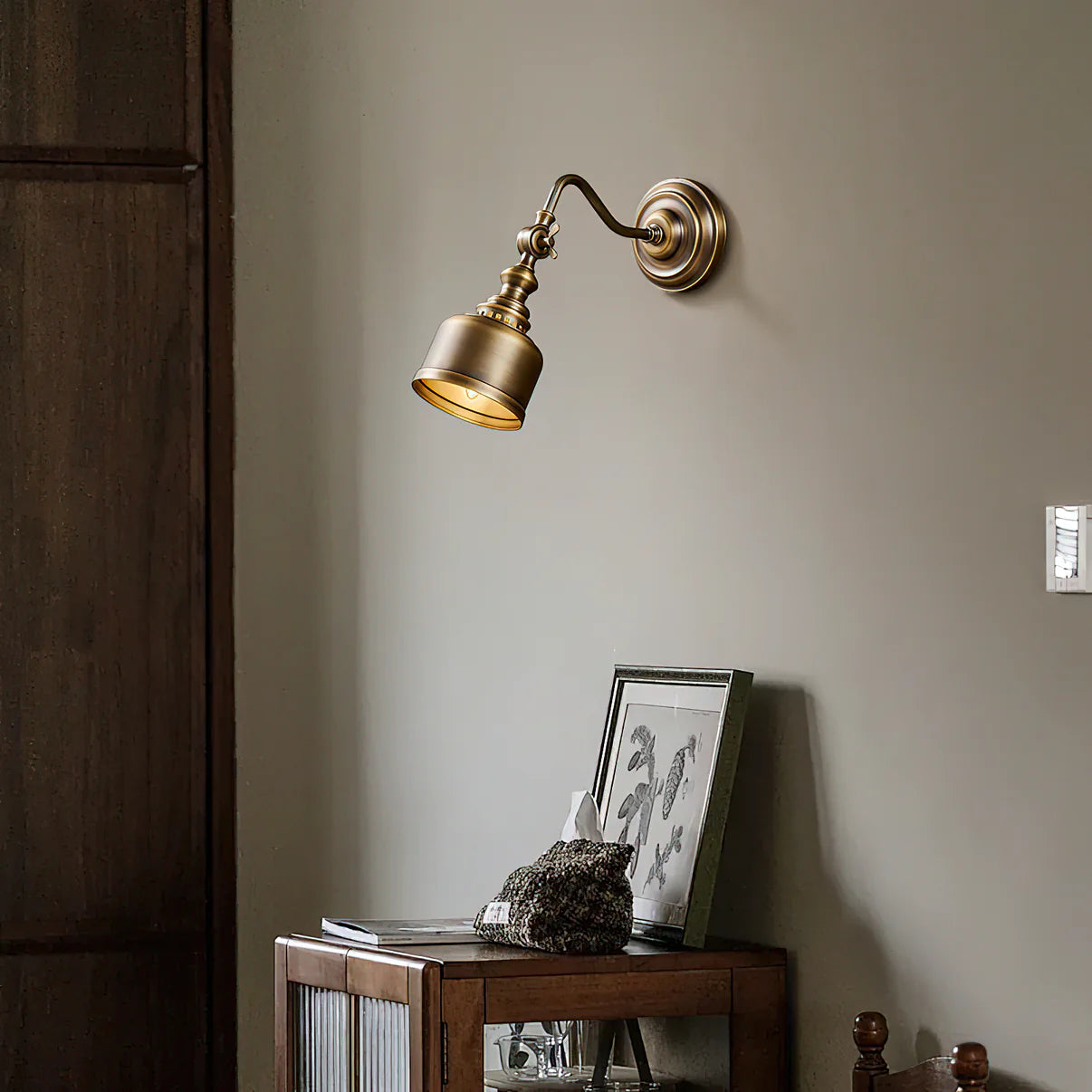 Royelux Vintage Solid Brass LED Wall Sconce - Classic American Retro Lighting