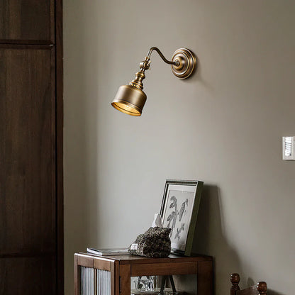 Royelux Vintage Solid Brass LED Wall Sconce - Classic American Retro Lighting