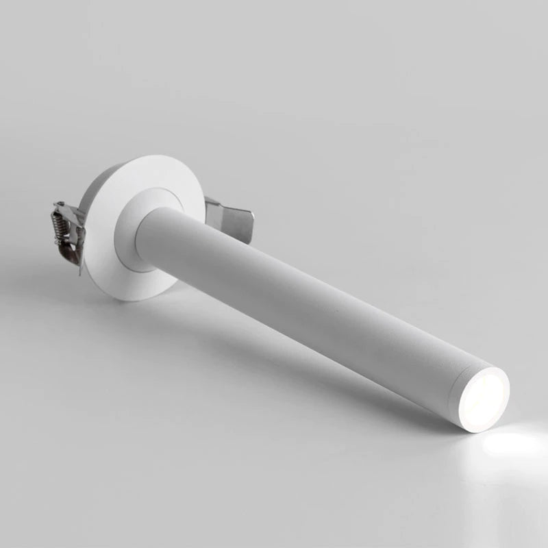 RoyaleGlow Adjustable Recessed LED Spotlight, Long Aluminium Cylinder Ceiling Light
