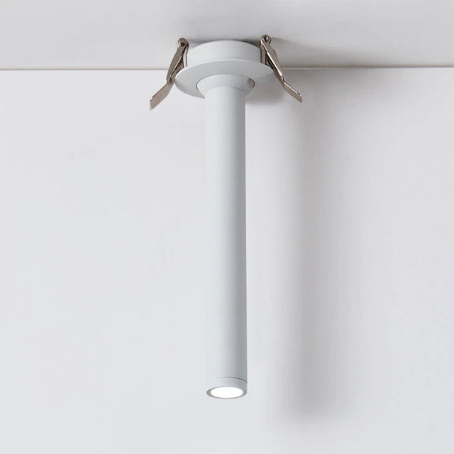 RoyaleGlow Adjustable Recessed LED Spotlight, Long Aluminium Cylinder Ceiling Light