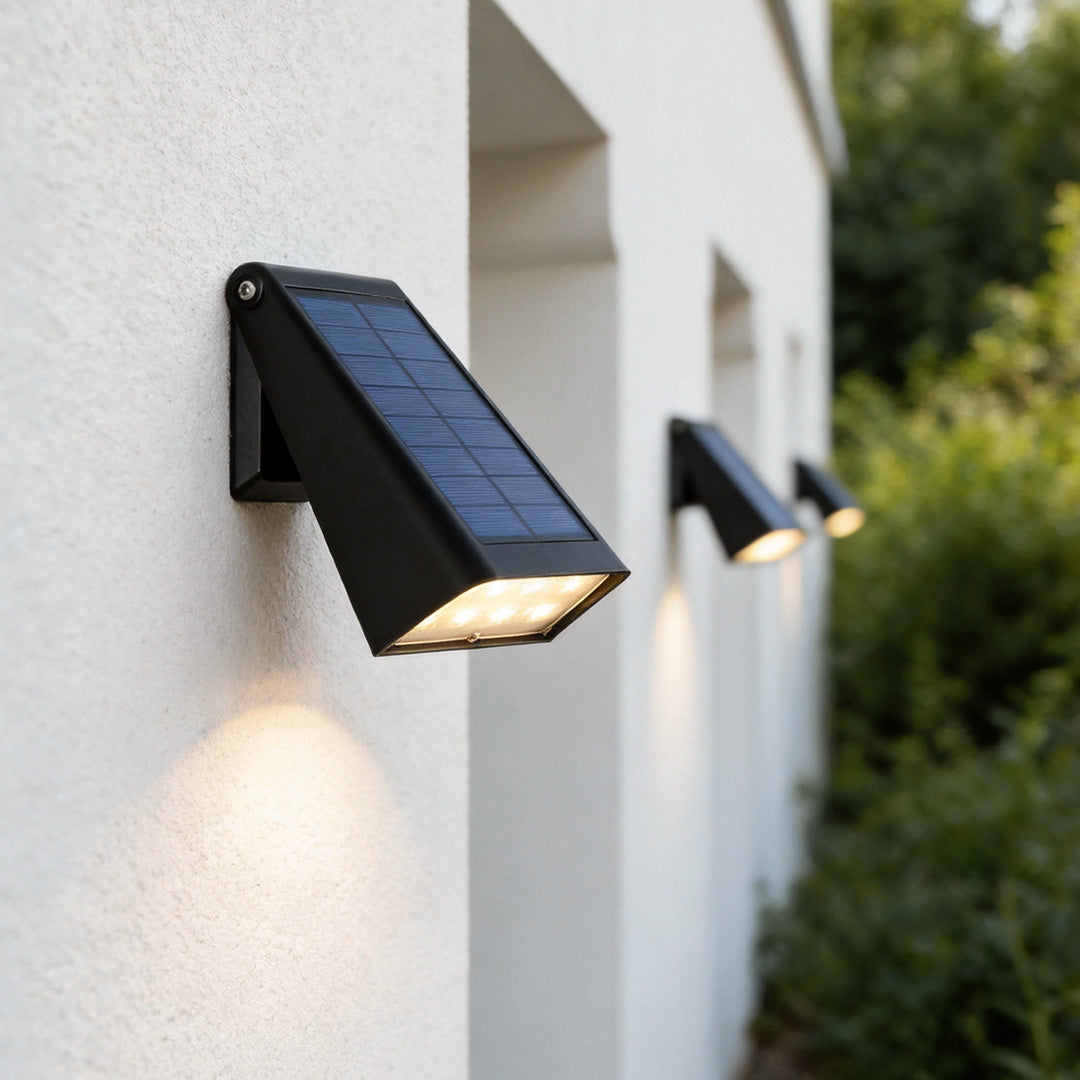 LuxRoyale Solar Light 90 Degree Adjustable Downlight IP65 Outdoor LED Warm White
