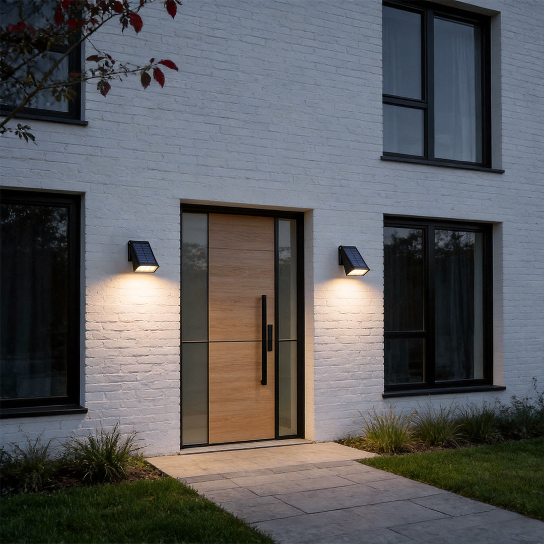 LuxRoyale Solar Light 90 Degree Adjustable Downlight IP65 Outdoor LED Warm White