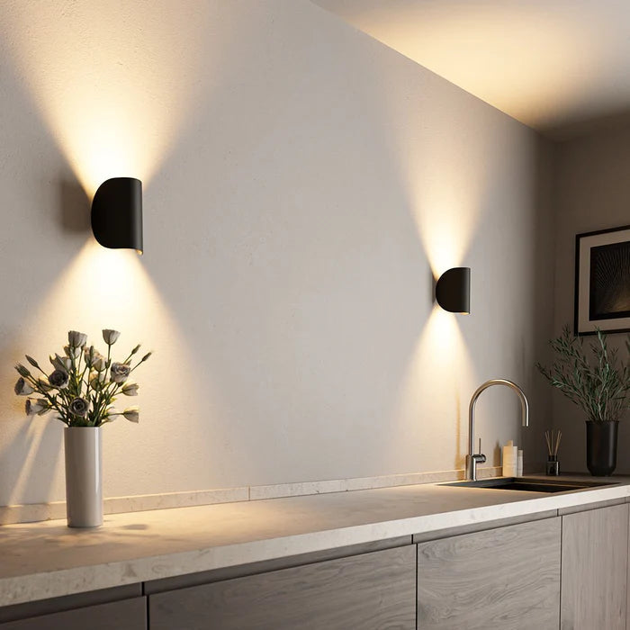 LuxRoyale Adjustable Up Down LED Wall Light, Warm Ambient Modern Lamp