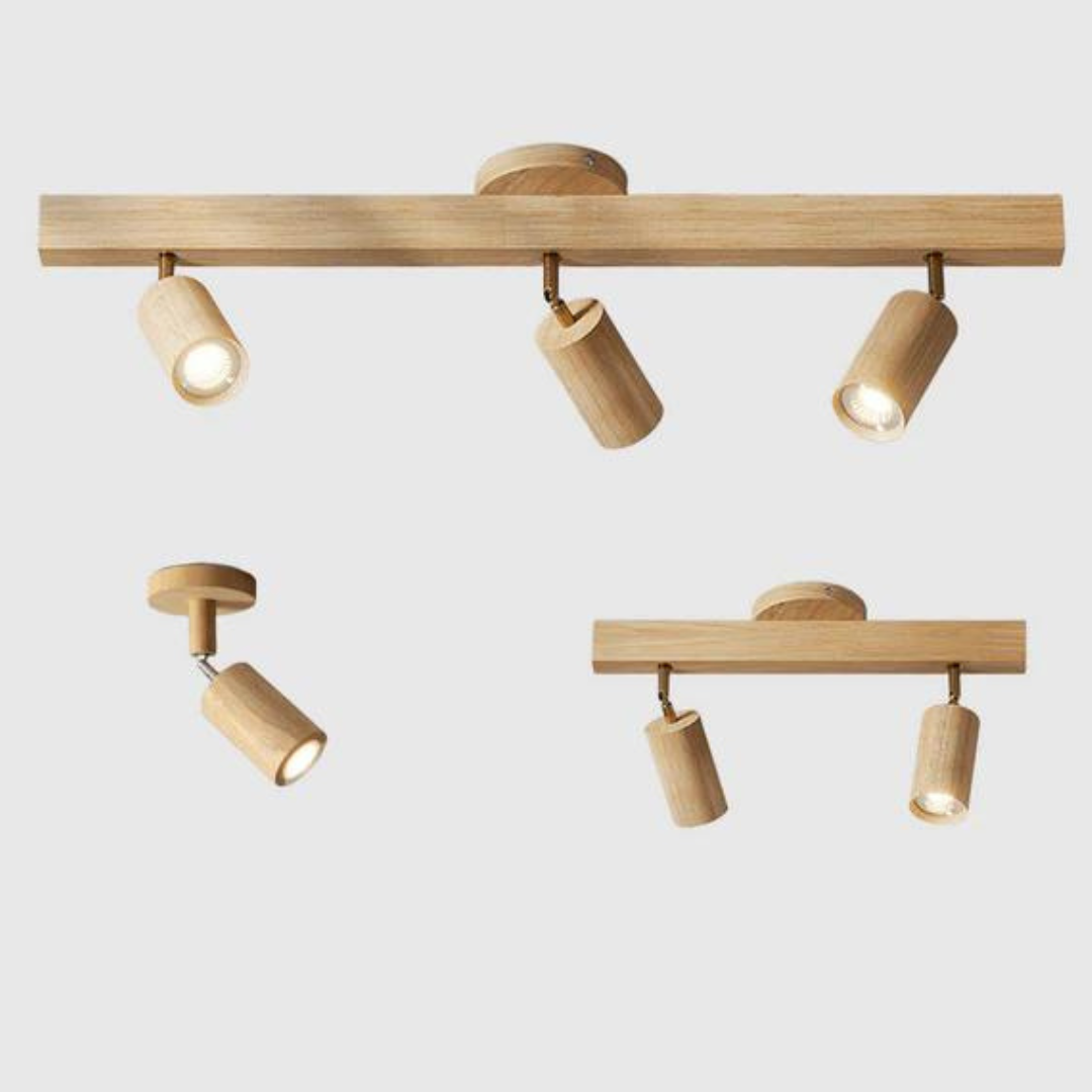 Adjustable Wooden Ceiling Spotlight - EcoLux 1