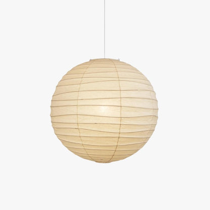 LuxRoyale Japanese Rice Paper Globe Pendant Light, Wabi Sabi Hanging Lamp