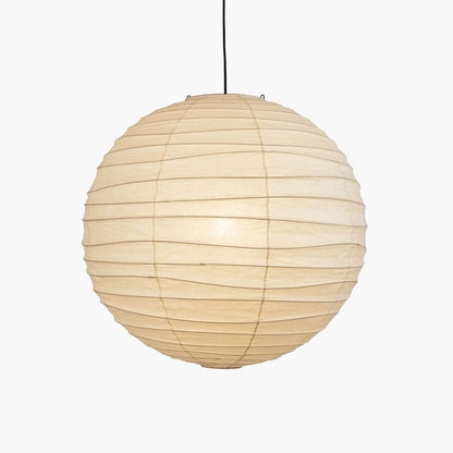 LuxRoyale Japanese Rice Paper Globe Pendant Light, Wabi Sabi Hanging Lamp