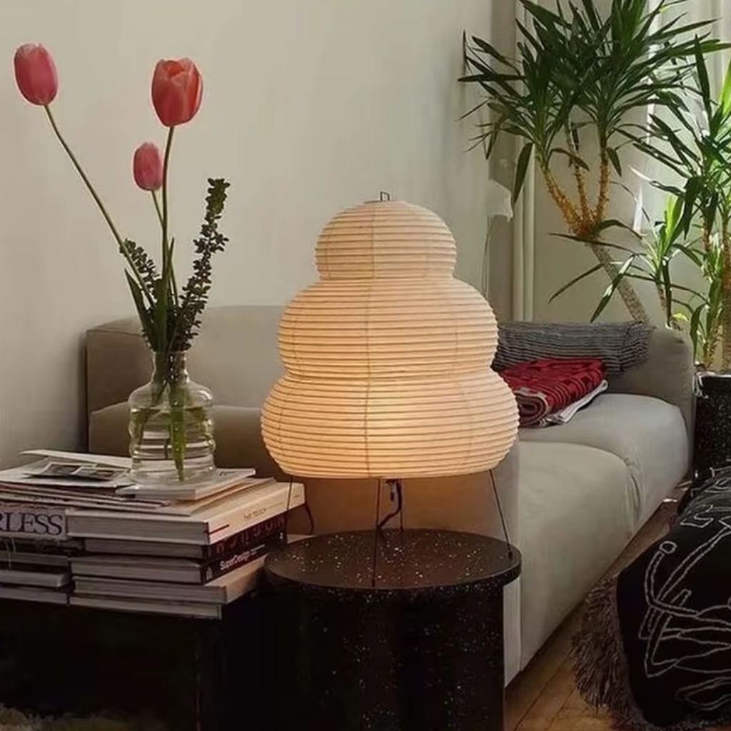 Akari Japandi Style Paper Floor Lamp 3
