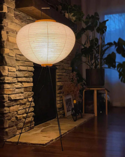 Royallure Minimalist Japanese Rice Paper Floor Lamp - Modern LED Lighting Solution