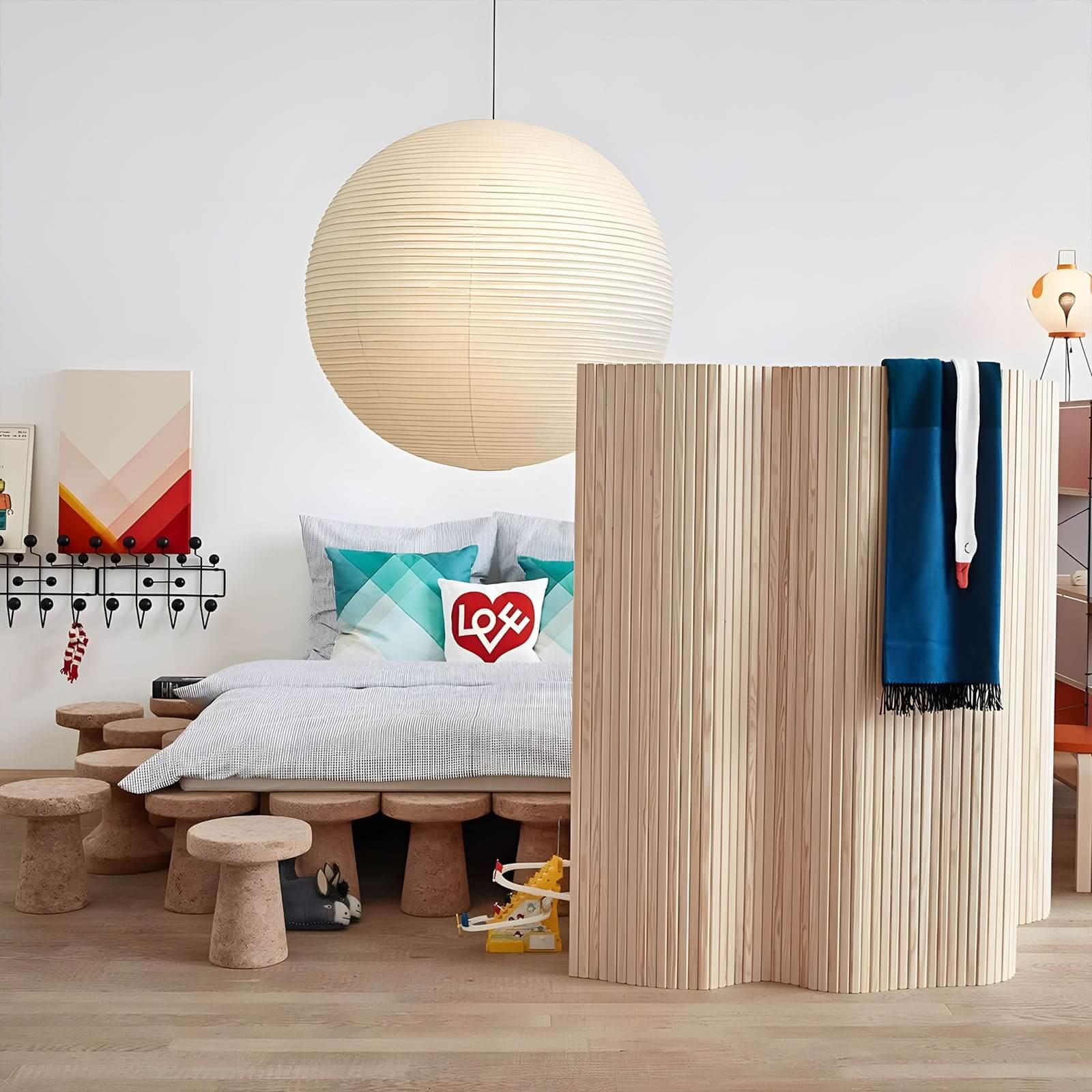 Royelux Japanese Rice Paper Pendant Light, Zen Lantern for Bedroom & Living Room