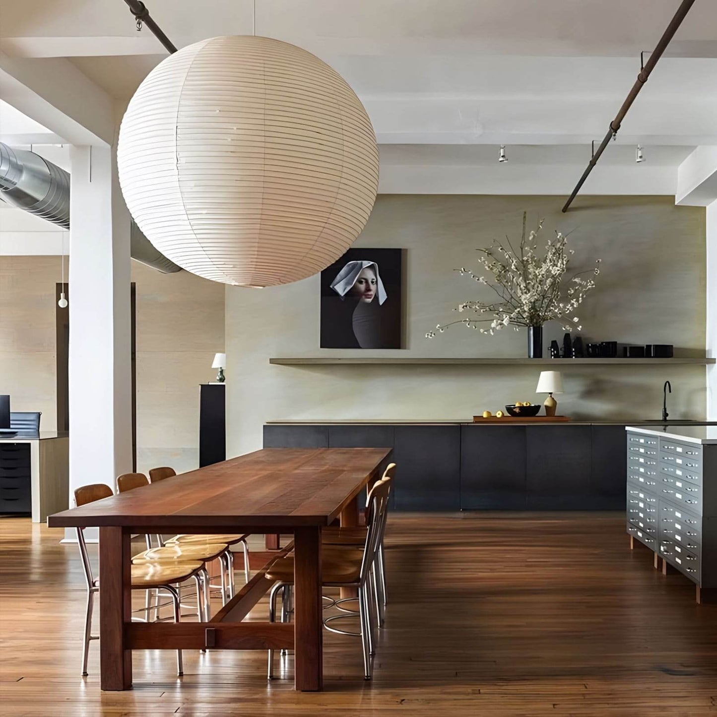 Royelux Japanese Rice Paper Pendant Light, Zen Lantern for Bedroom & Living Room