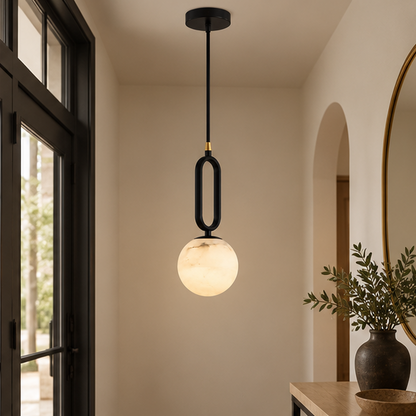 Alabaster Ball Pendant Lamp