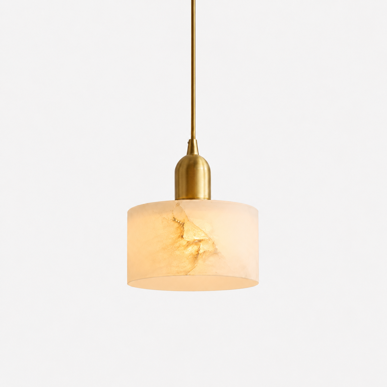Alabaster Cylinder Pendant 0