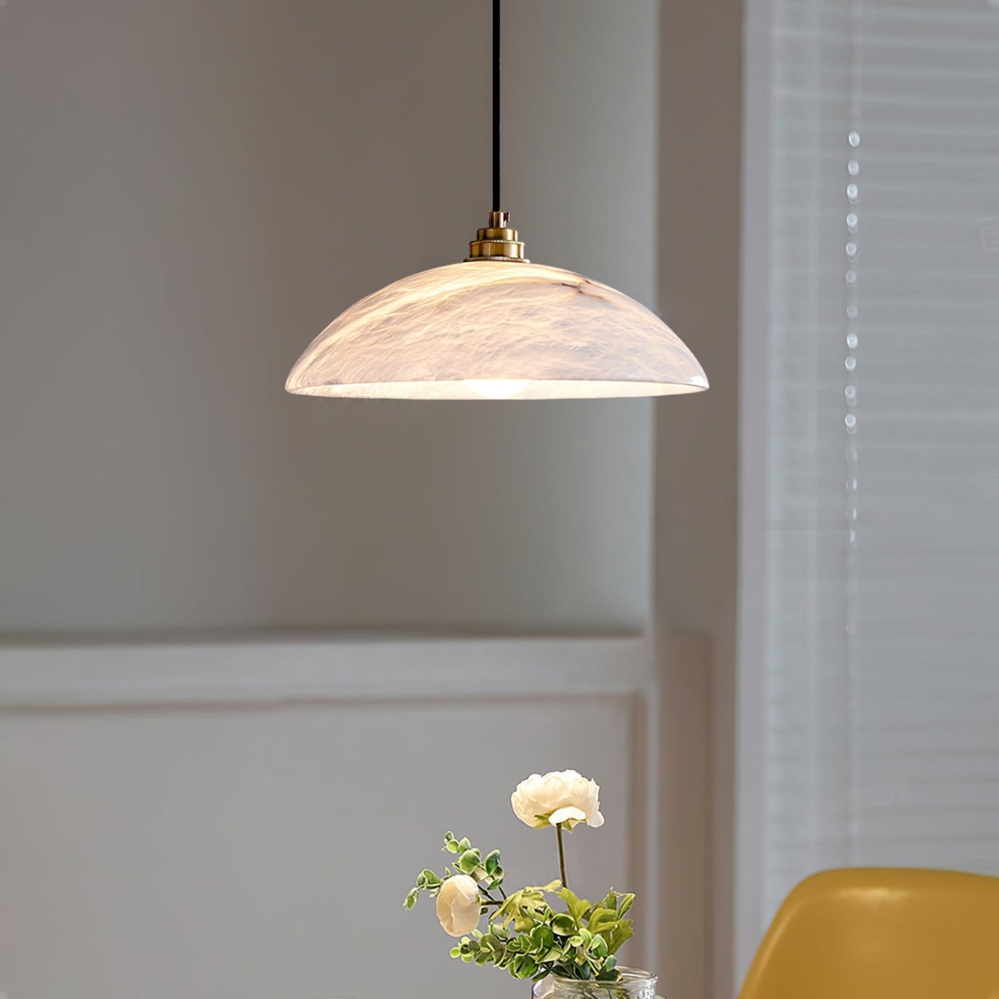 Alabaster Dome Droplight Pendant Lamp 2