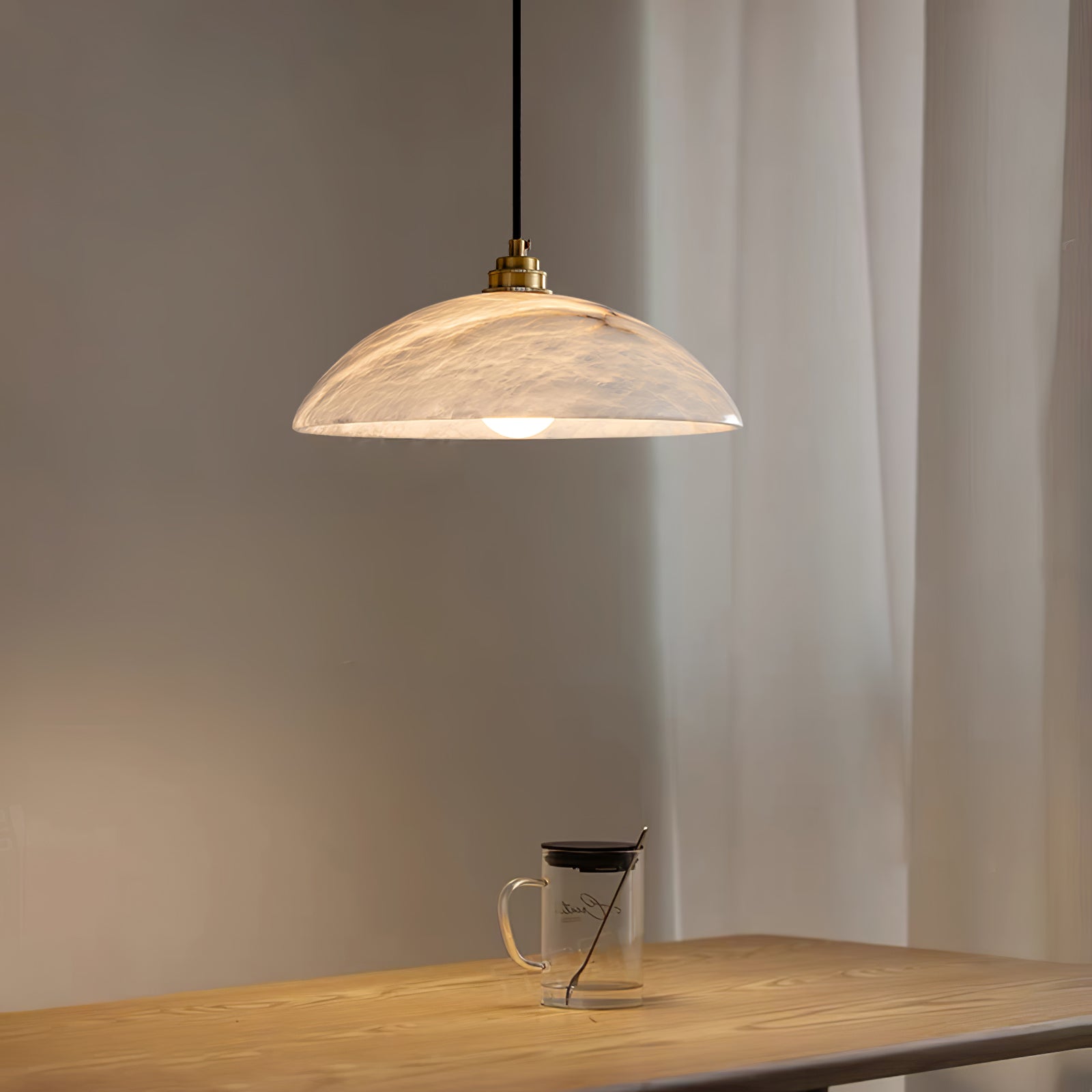 Alabaster Dome Droplight Pendant Lamp 5