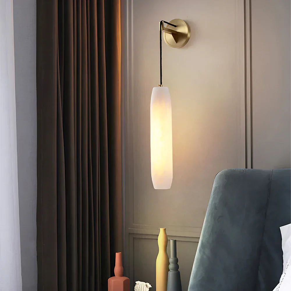 Alabaster Flute Wall Lamp 0