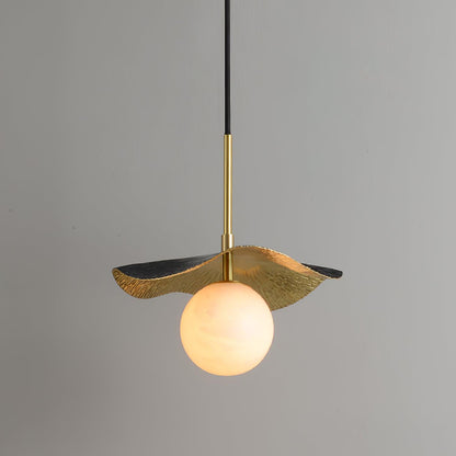Alabaster Globe Pendant 8