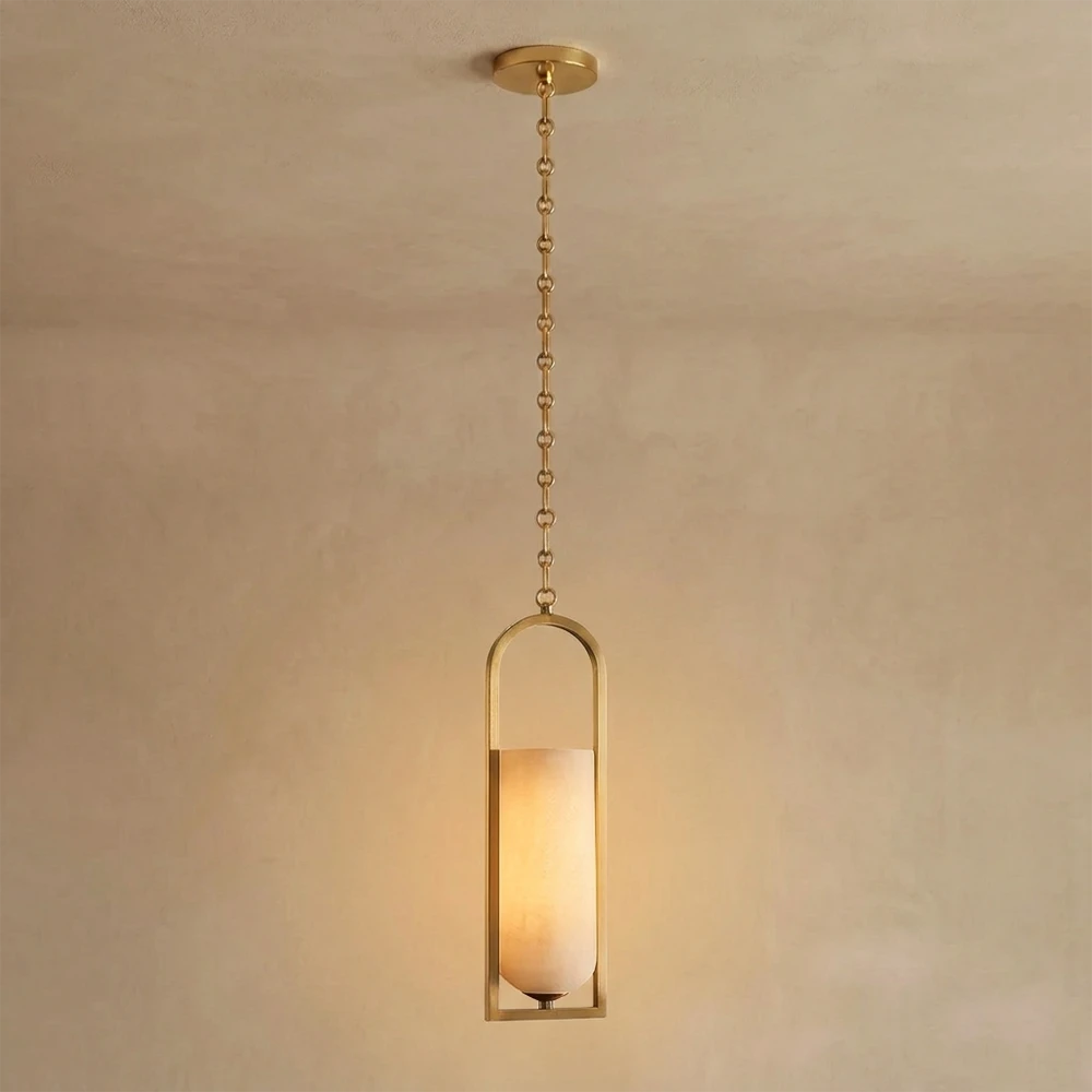 Alabaster Melange Small Chain Chandelier 13