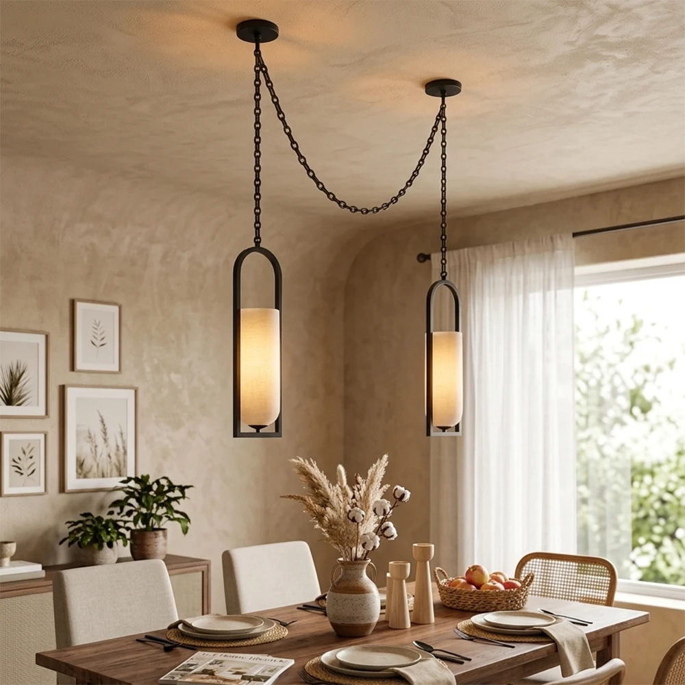 Alabaster Melange Small Chain Chandelier 15