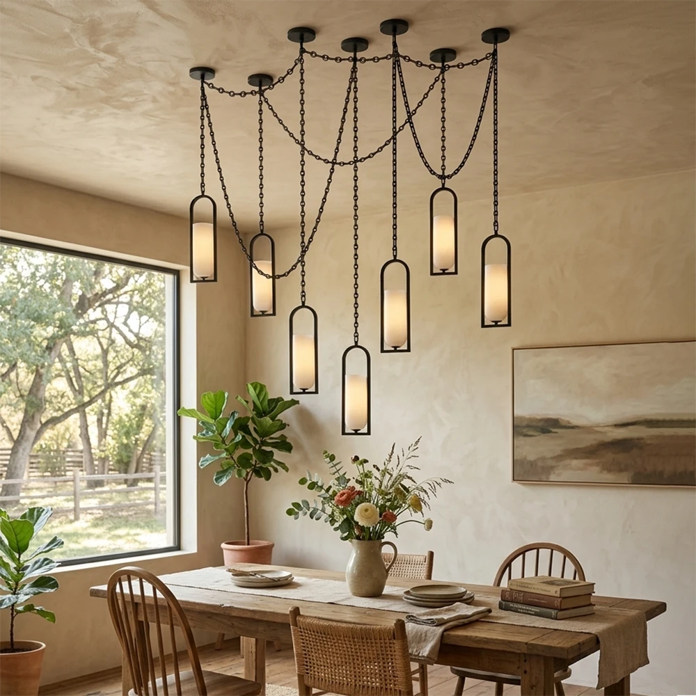 Alabaster Melange Small Chain Chandelier 3