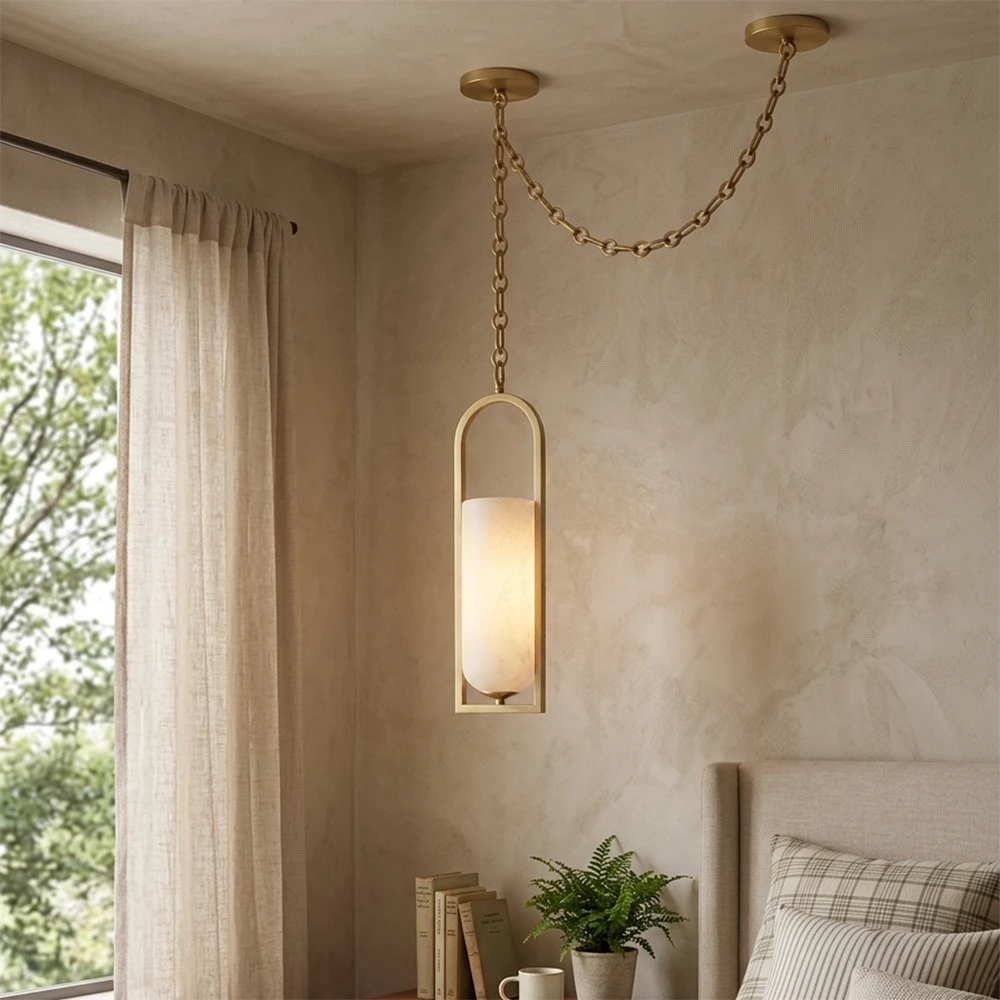 Alabaster Melange Small Chain Chandelier 5