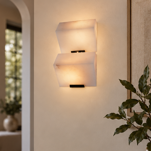 Alabaster Staircase Wall Lamp