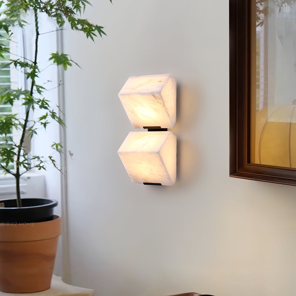 Alabaster Tiered Wall Light 8