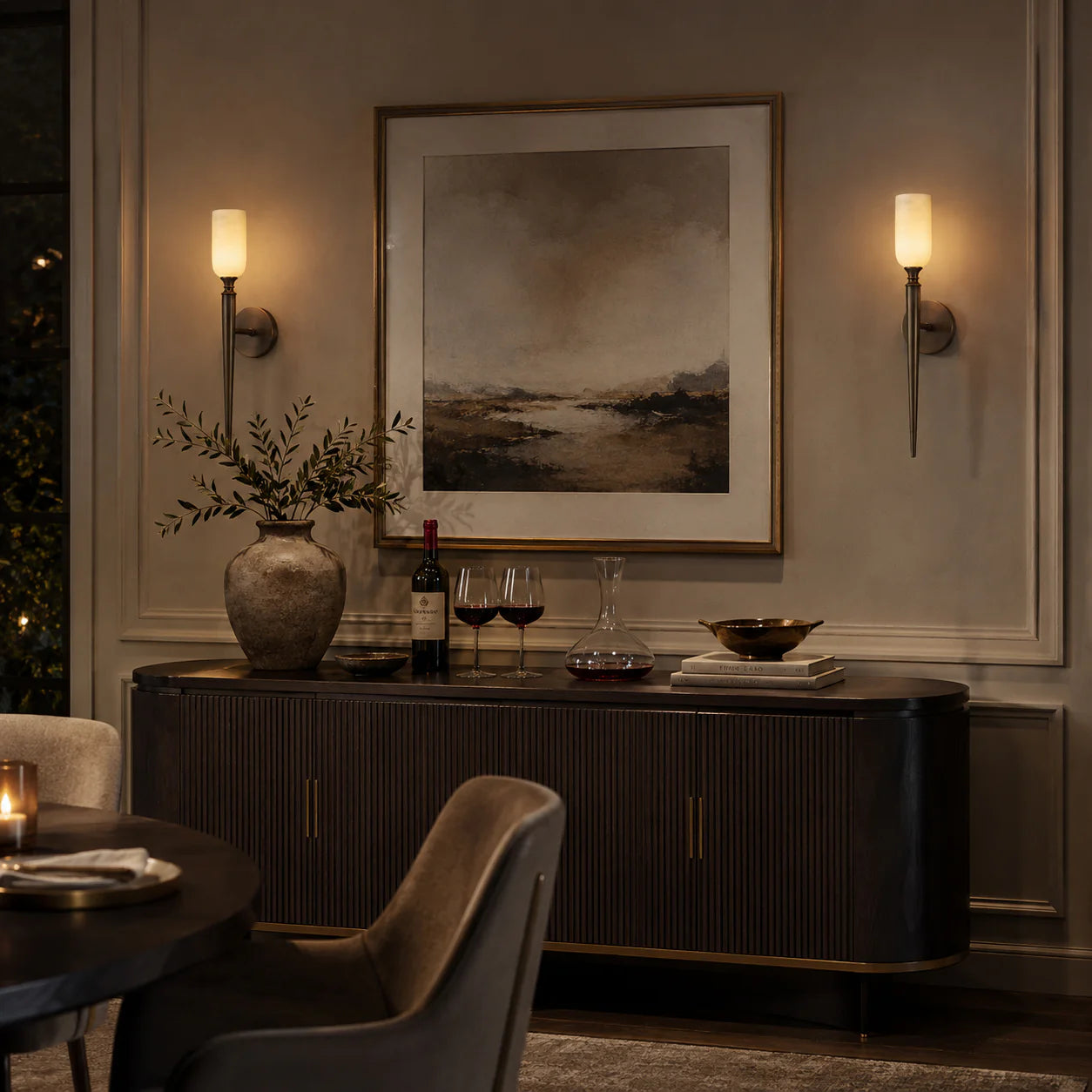Royelux Natural Alabaster Wall Sconce - Modern Brass Lighting for Elegant Interiors
