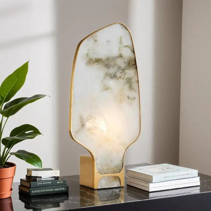 Alba Copper and Alabaster Table Lamp 3