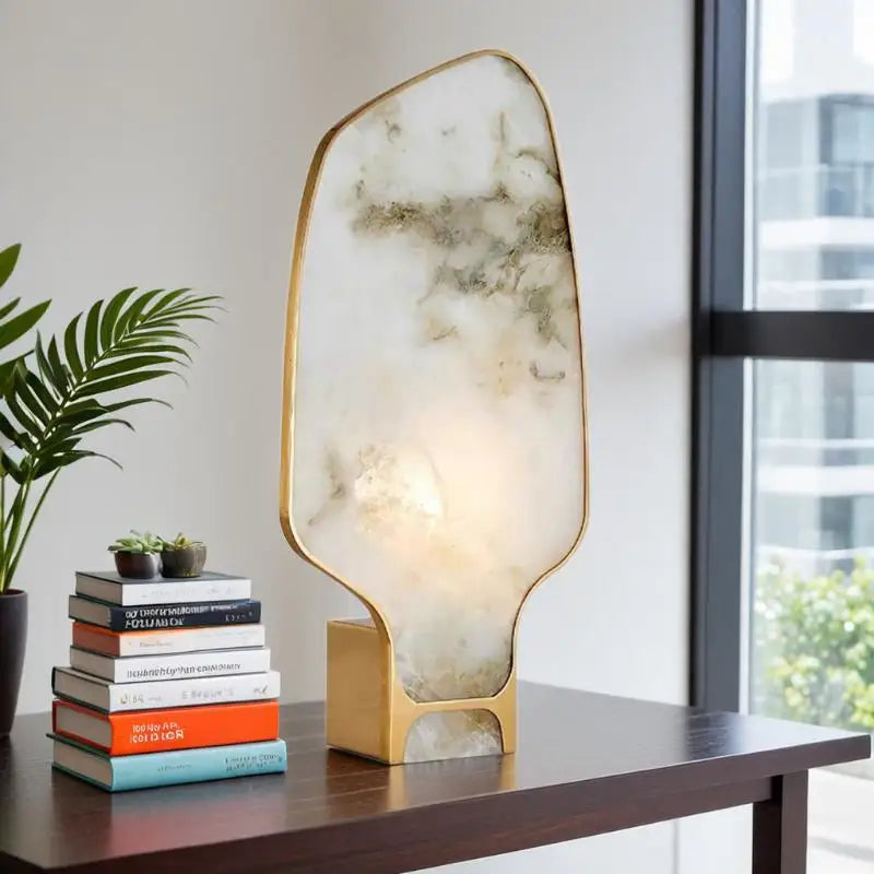 Alba Copper and Alabaster Table Lamp 4