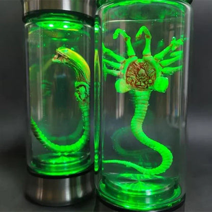 Alien Glow Jar Xenomorph Specimen Facehugger Embryo Glass Jar  led Home Decoration Crafts Sculpture Prop 2