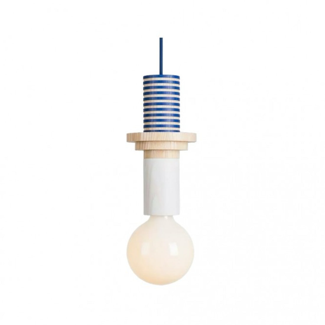 Alvar Multicolor Geometric Wood Pendant Light 0