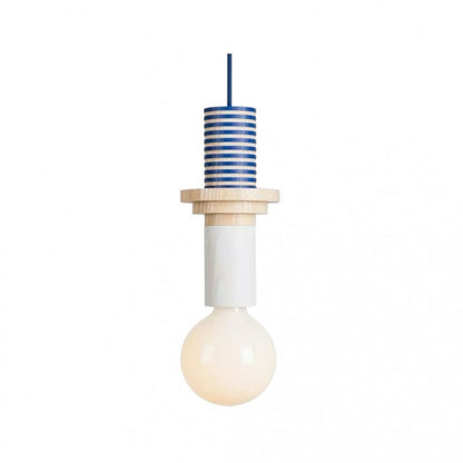 Alvar Multicolor Geometric Wood Pendant Light 0
