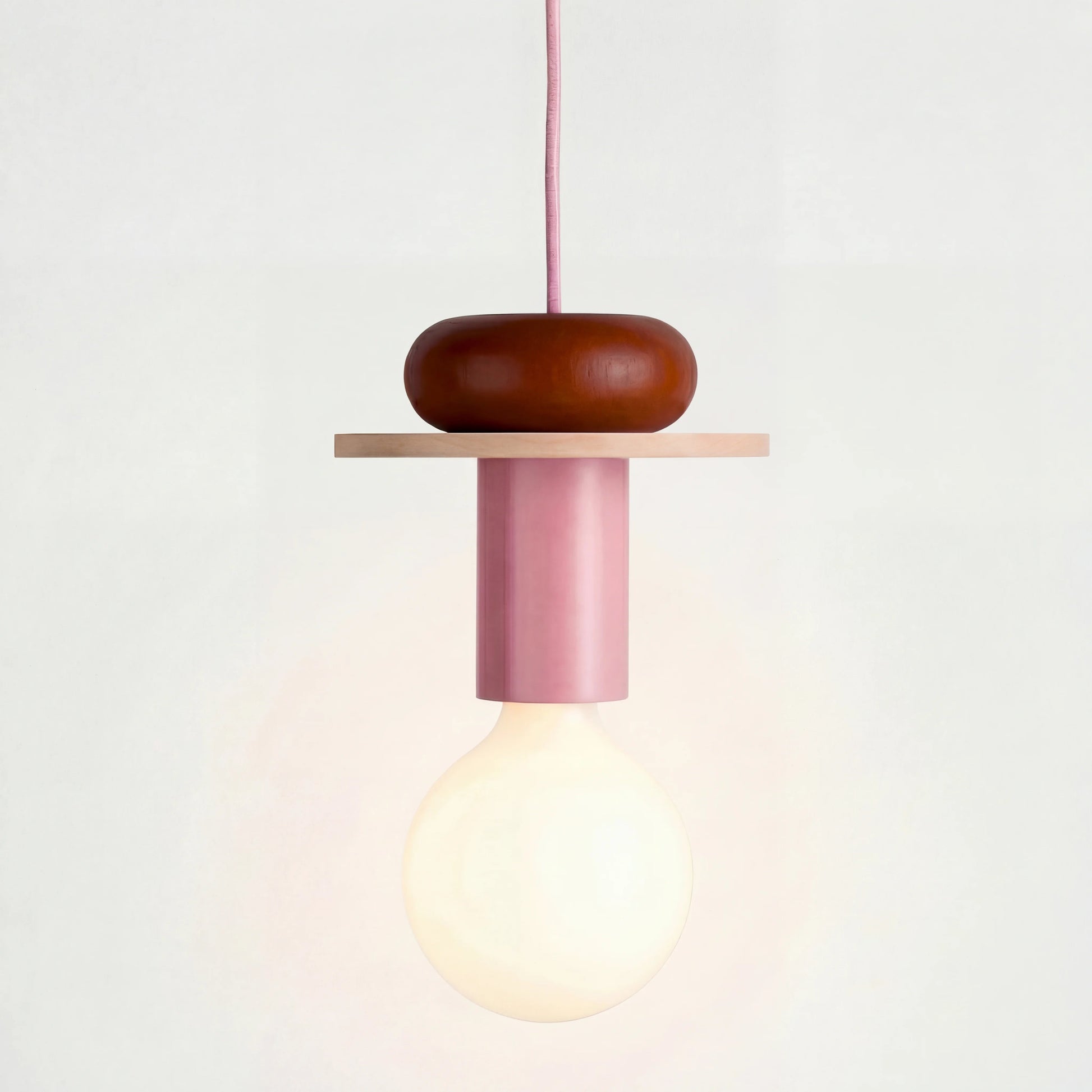 Alvar Multicolor Geometric Wood Pendant Light 1