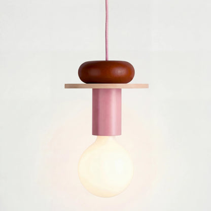 Alvar Multicolor Geometric Wood Pendant Light 1